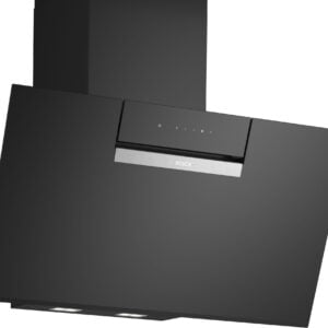 Campana BOSCH, DWK87FN60, 80 cm, Cristal negro, Clase A+, Decorativa inclinada de pared