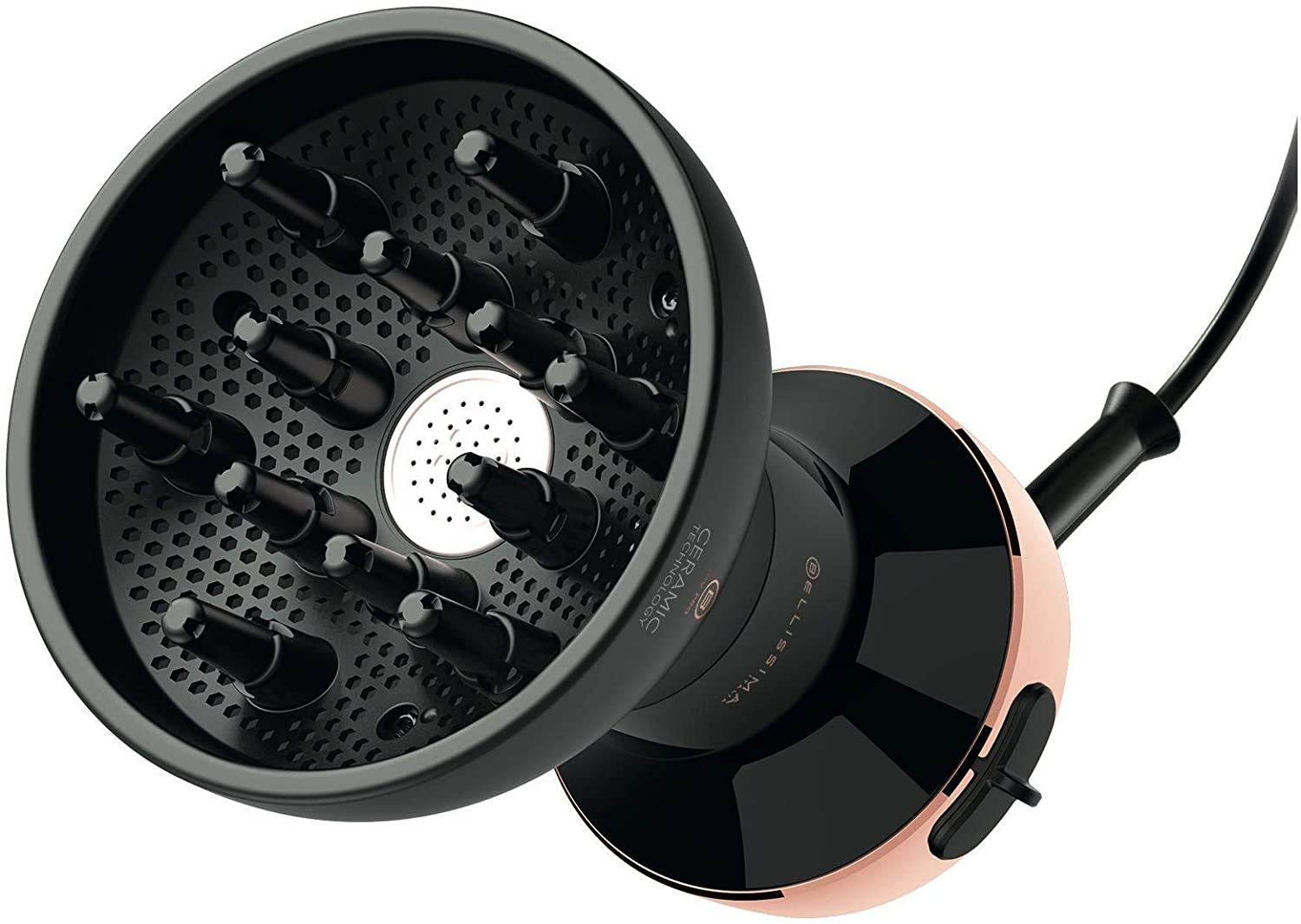 Secador de Pelo BELLISSIMA My ProDiffon Ceramic DF1 3000, 700 W, 2 Niveles de temperatura, Difusor, Negro - Imagen 3