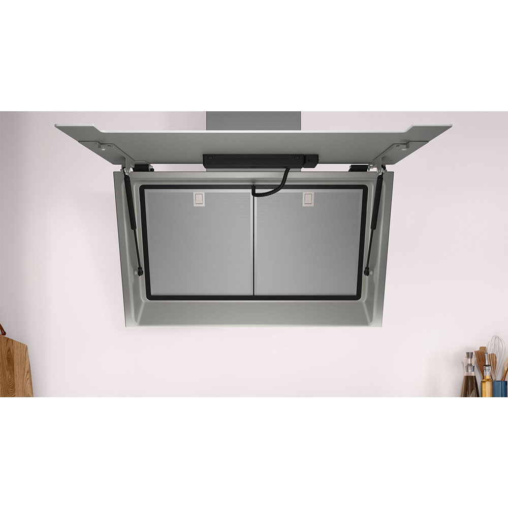 Campana decorativa BALAY 3BC587LB, pared inclinada, 80 cm, Cristal blanco, Máxima extracción de aire en nivel intensivo 915 m³/h, Clase A+. - Imagen 3