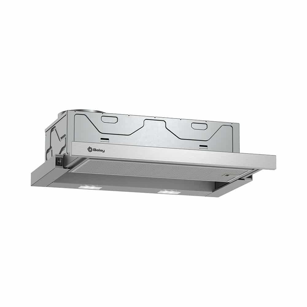 Campana BALAY 3BT264MX, 60 cm, Plata Metalizado, Clase B, Telescópica