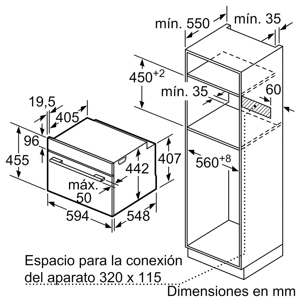 Horno compacto Pirolítico Balay 3CB4821G3, Grafito, 60X45, 47L. - Imagen 5