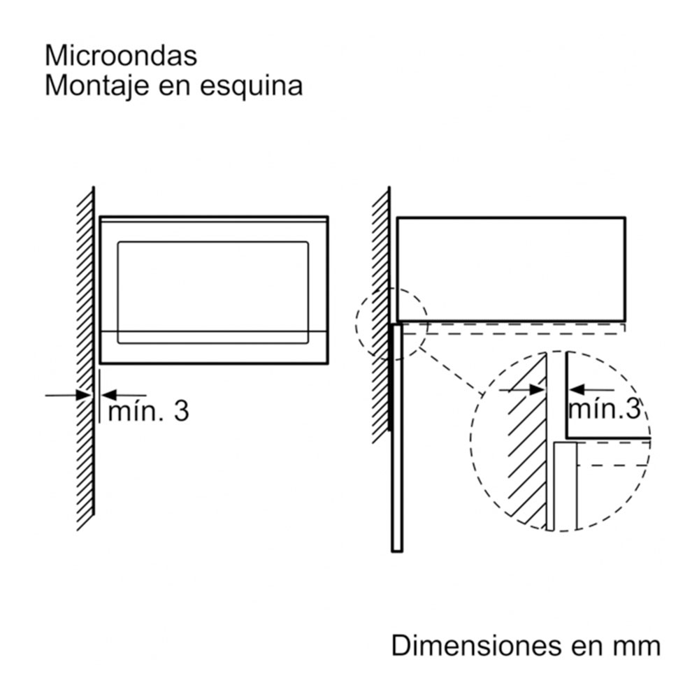 Microondas BALAY 3CP5002B3, 60x38 cm, cristal blanco, Integrable, 20 l. - Imagen 4