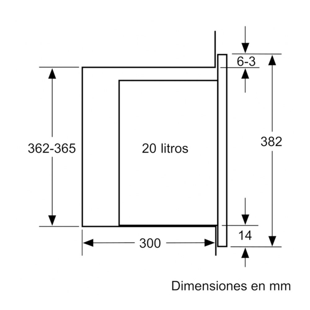 Microondas BALAY 3CP5002B3, 60x38 cm, cristal blanco, Integrable, 20 l. - Imagen 5