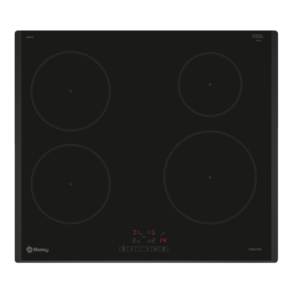 Placa BALAY 3EB961LR, 60 cm, negro, Inducción.