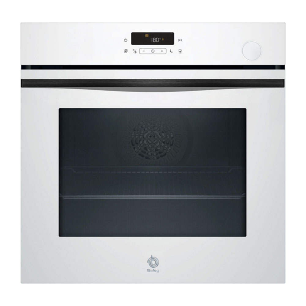 Horno Balay 3HA5829B3, vapor pirolítico, 60 x 60 cm, Cristal blanco