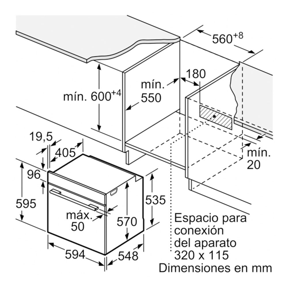 Horno Balay 3HB4000X3, Acero inoxidable, 60X60,71L, Clase A - Imagen 6