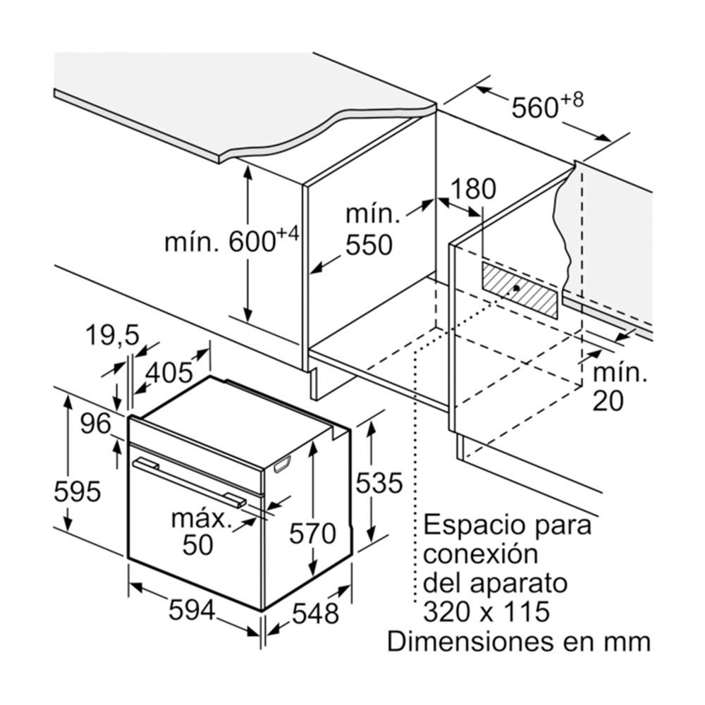 Horno BALAY 3HB5879N7, Cristal negro, pirolítico, Función Air Fry Clase A+ - Imagen 7