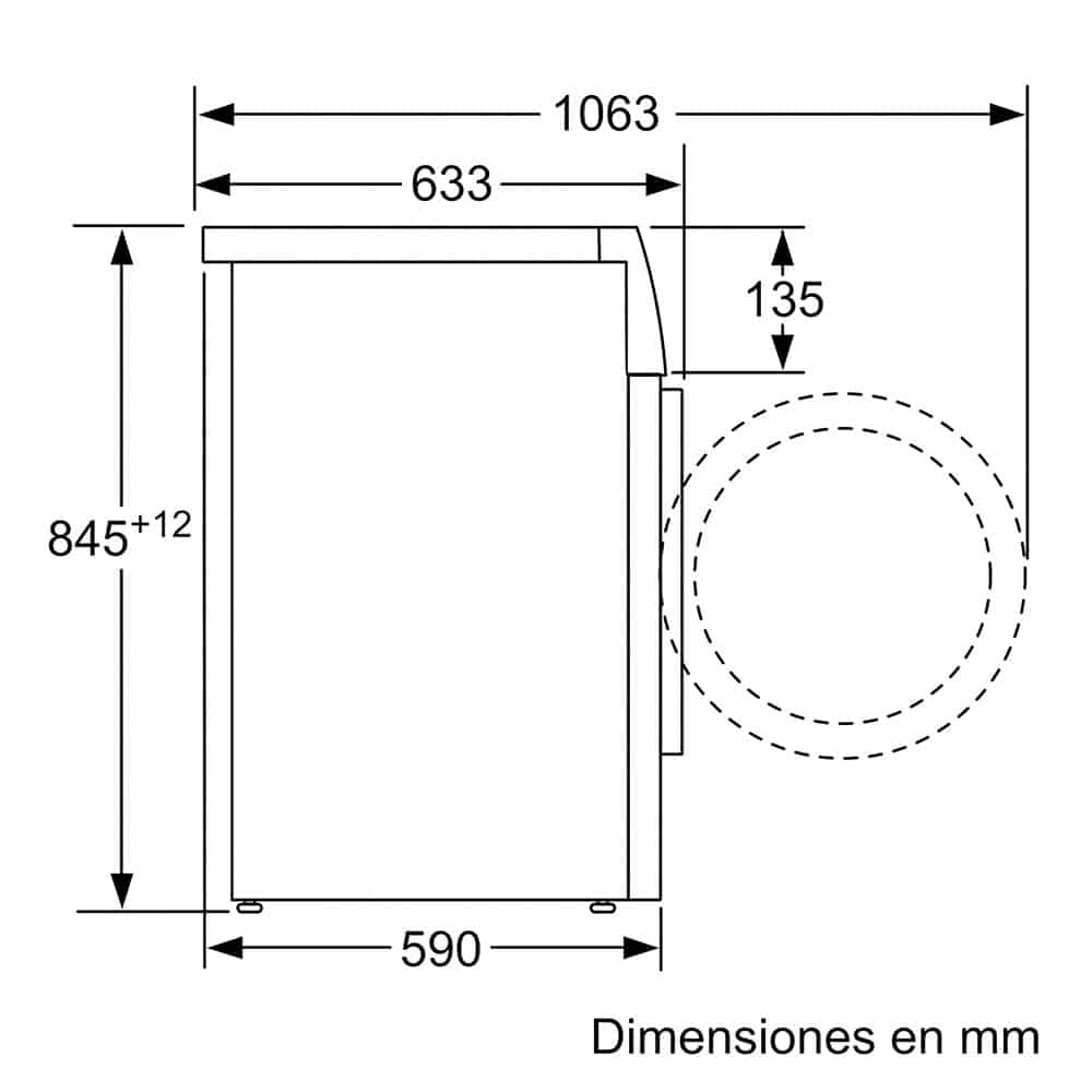 Lavadora BALAY 3TS282B, Clase A, Blanco, 8 kg, 1200 rpm. - Imagen 5