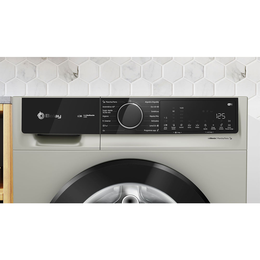Lavadora BALAY 3TS3104XH, Clase A, Acero Mate Antihuellas, 10 kg, 1400 rpm. - Imagen 3