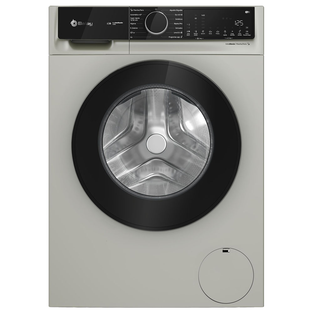 Lavadora BALAY 3TS382X, Clase A, Acero Mate Antihuellas, 8 kg, 1200 rpm.