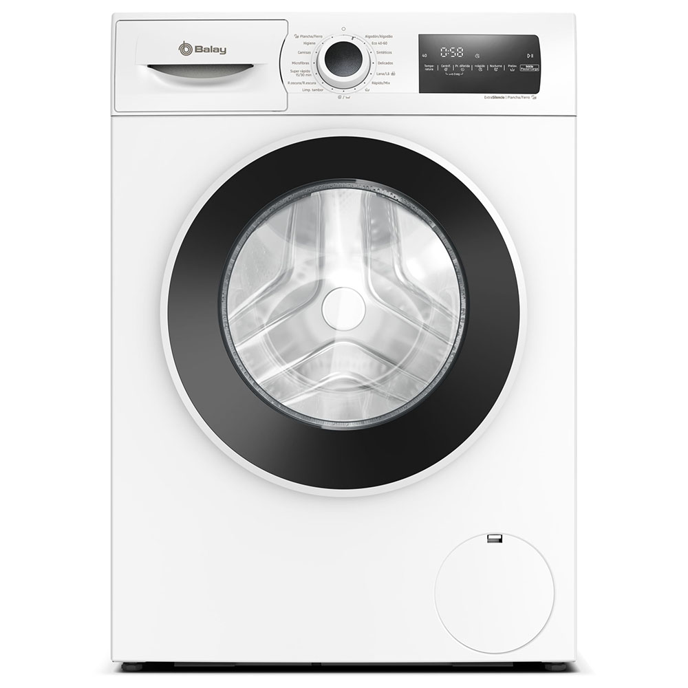 Lavadora BALAY 3TS385B, Clase A, Blanco, 8 kg, 1400 rpm.