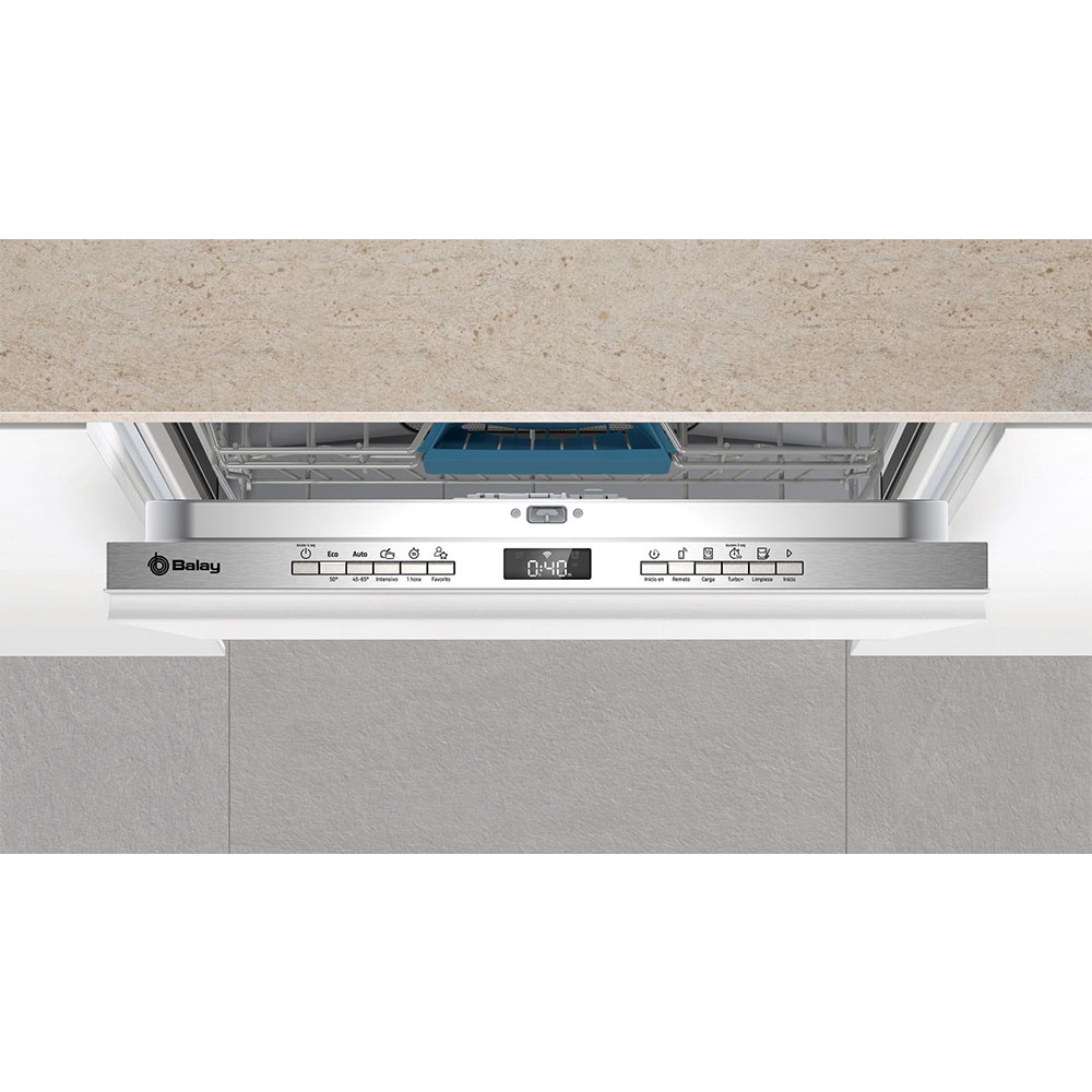 Lavavajillas BALAY 3VH5332DP, Integrable, Clase C, 60 cm, 3ª Bandeja, Puerta Deslizante,Altura 86,5 cm, Home Connect, 14 Servicios. - Imagen 10
