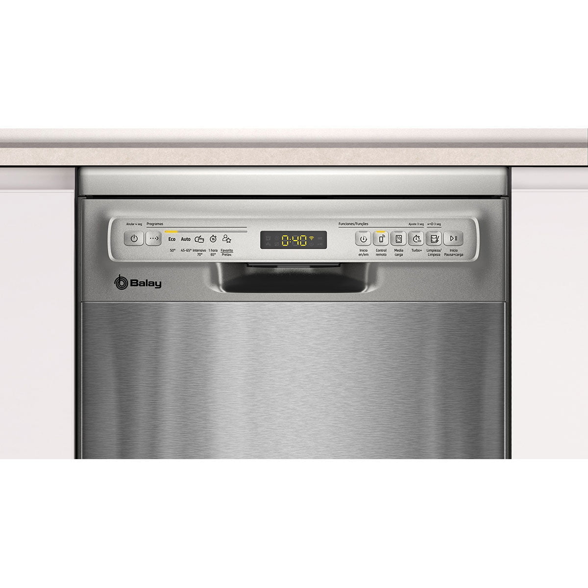 Lavavajillas BALAY 3VN5360IA, Clase D, 3ª Bandeja 45 cm, Acero Inox, 10 Servicios - Imagen 2