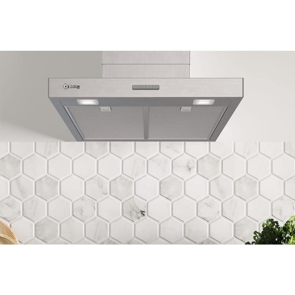 Campana BALAY 3BC864MXD, Clase C, Acero Inox, 60 cm, Pared, Aspiración 400 m3/h Decorativa. - Imagen 2