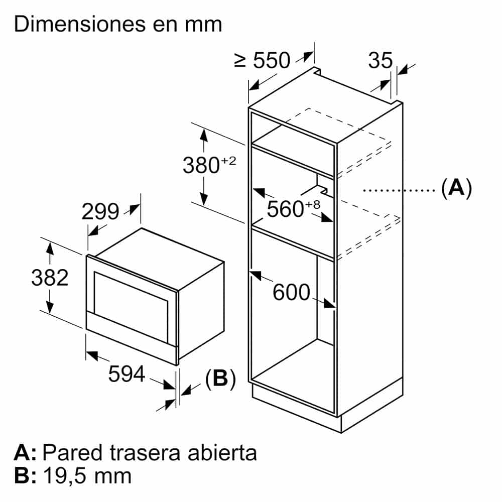 Microondas Bosch BEL7321B1 Grill Apertura izquierda - Imagen 6