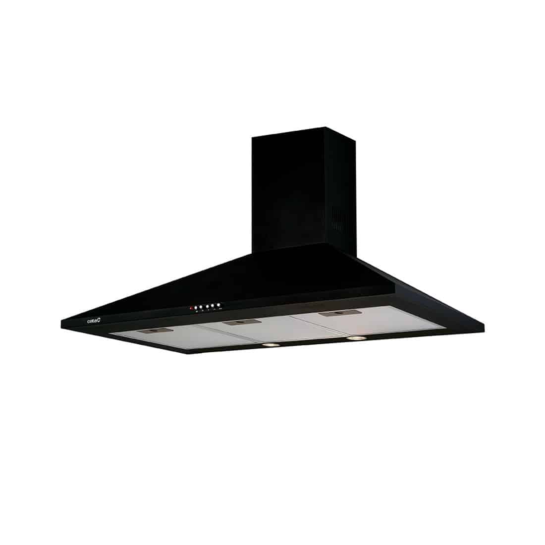 Campana CATA OMEGA 900 BK, 90 cm, Negro, Clase C, Decorativa, 645m3/h, Ref. 02004410.