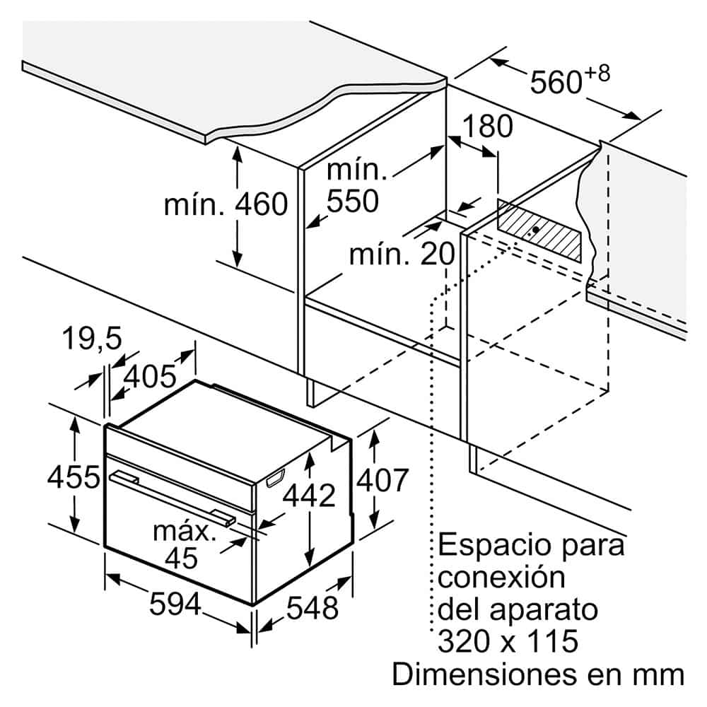 Horno compacto con microondas Bosch, CMG7241W1, 60 x 45cm - Imagen 8