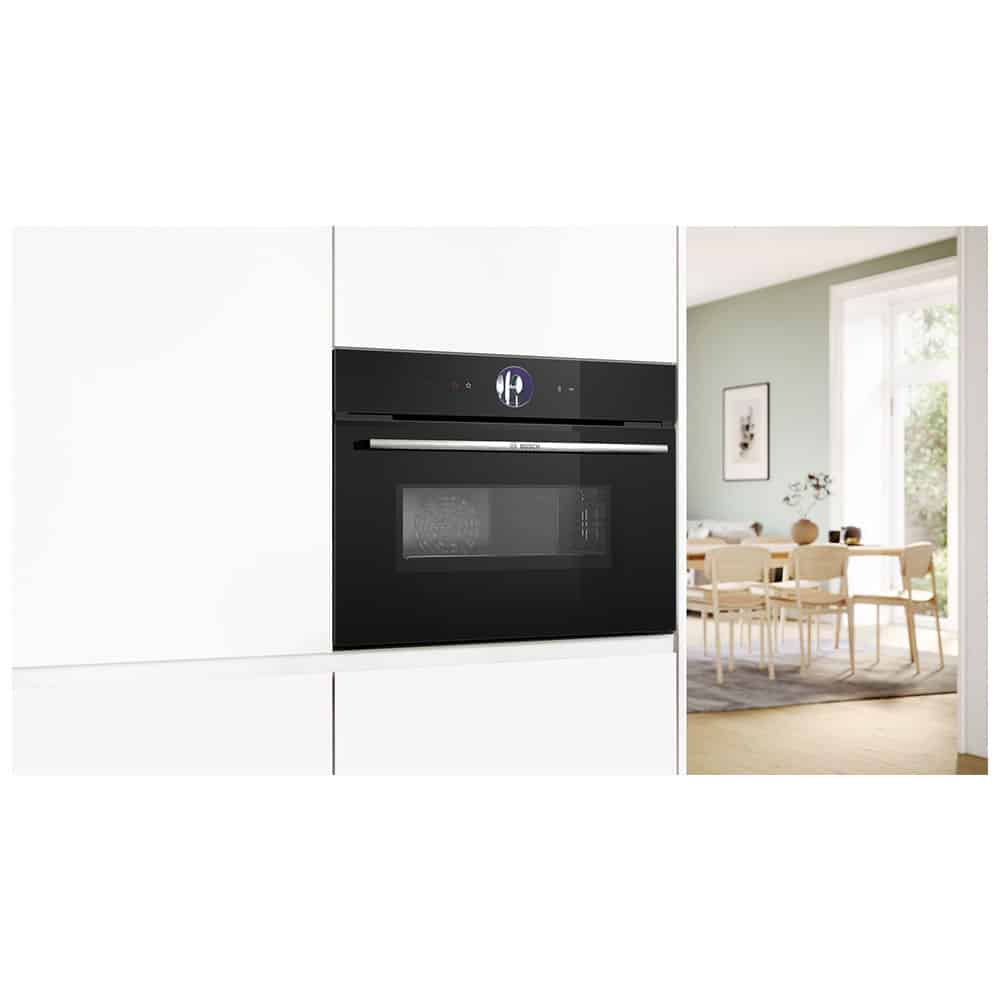 Horno compacto con microondas Bosch CMG7761B1 Pirolítico 60 x 45cm, negro. - Imagen 5
