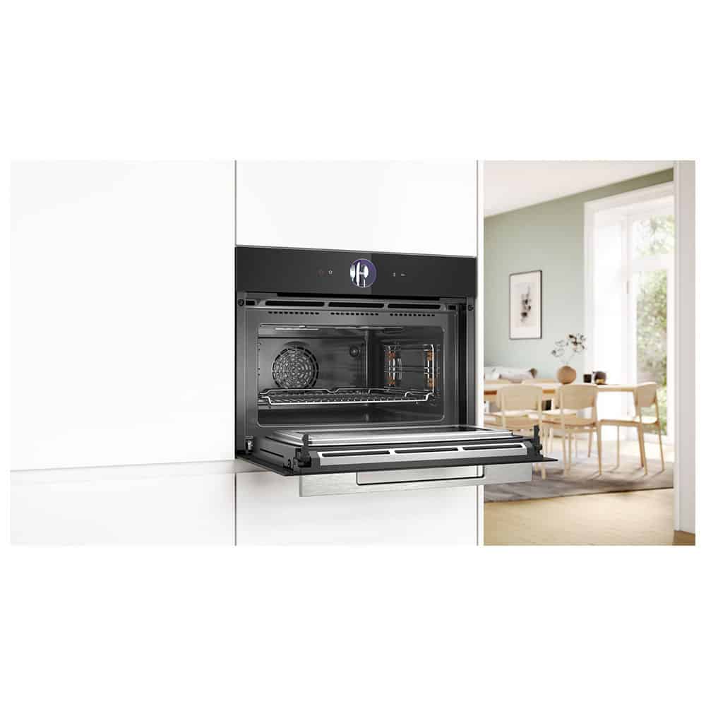 Horno compacto con microondas Bosch CMG7761B1 Pirolítico 60 x 45cm, negro. - Imagen 4