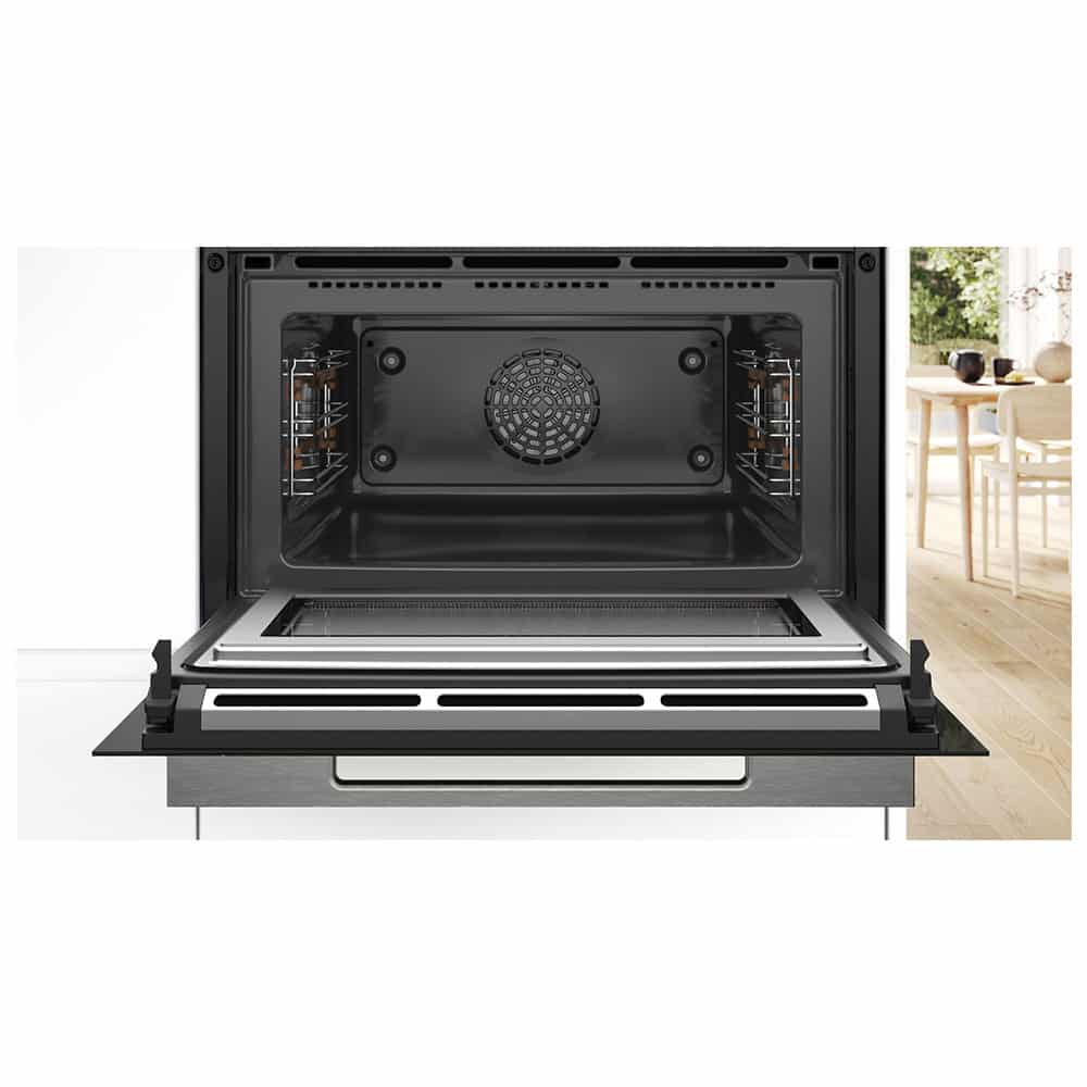 Horno compacto con microondas Bosch CMG7761B1 Pirolítico 60 x 45cm, negro. - Imagen 3