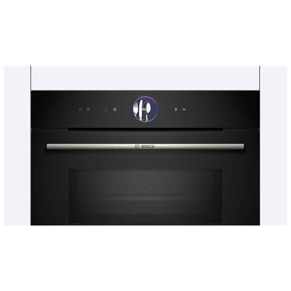 Horno compacto con microondas Bosch CMG7761B1 Pirolítico 60 x 45cm, negro. - Imagen 2