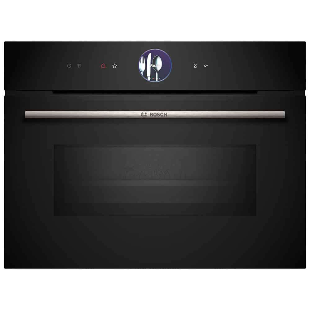 Horno compacto con microondas Bosch CMG7761B1 Pirolítico 60 x 45cm, negro.