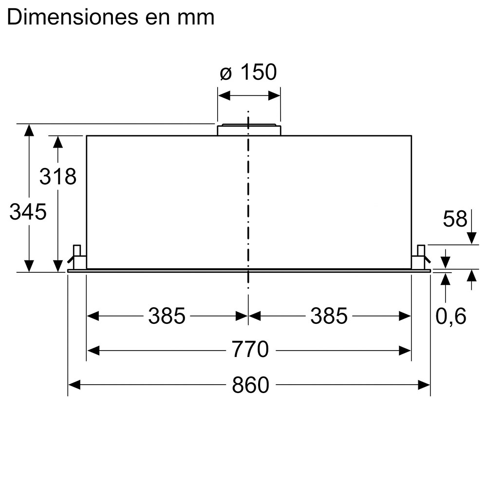 Campana BOSCH DLN88PC60, 86 cm Clase A++, 820m3/h ,Integrable. - Imagen 9