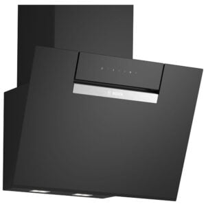 Campana decorativa pared Bosch DWK67FN60  60cm, Cristal negro, Clase A+, Decorativa inclinada de pared