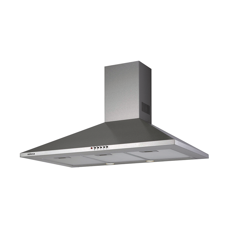 Campana EDESA ECP9611 X, 90 cm, Acero Inox, Clase C, Decorativa