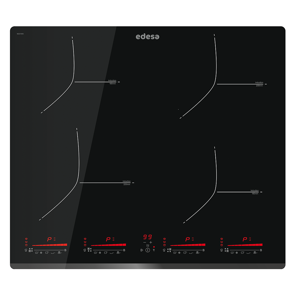 Placa EDESA EIM-6422 B, 60 cm, Negro, Inducción. Ref. 922272052.
