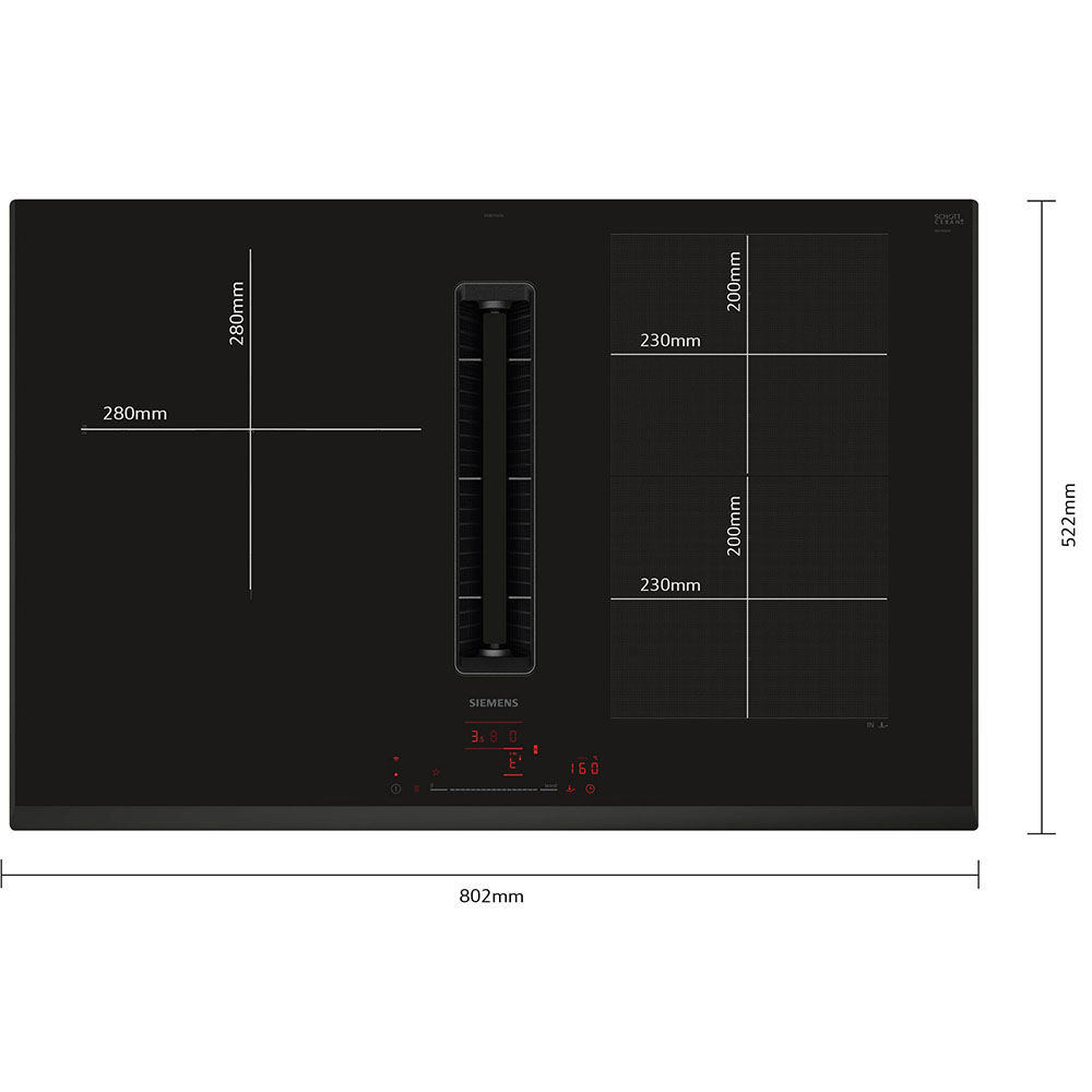 Placa con extractor Siemens EX851HJ26E 80 cm Inducción clase B - Imagen 2