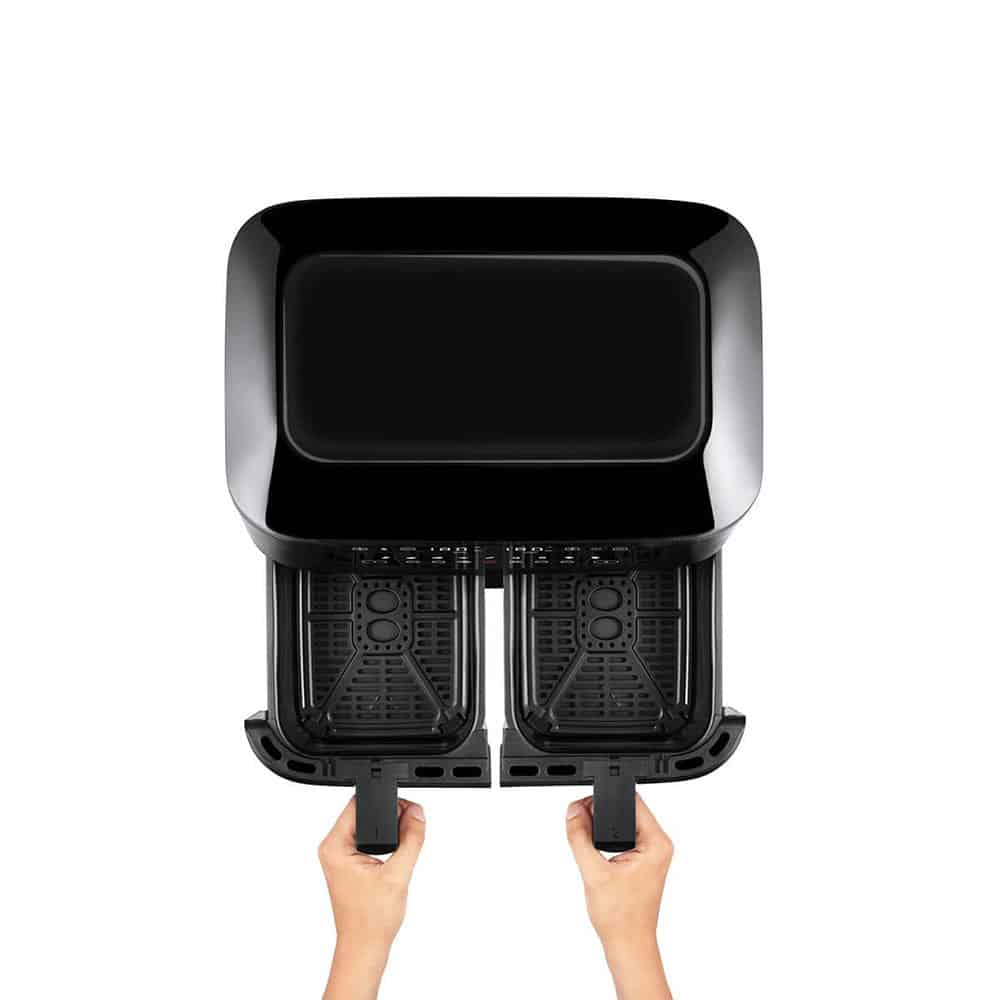 Freidora de aire FLAMA 698FL 8L DOBLE 2x4L, 3040W Negra - Imagen 3