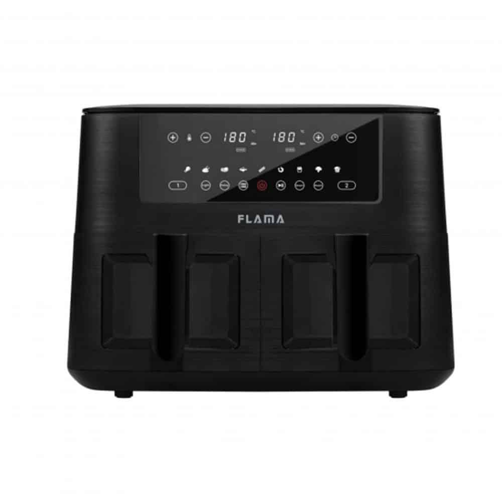 Freidora de aire FLAMA 698FL 8L DOBLE 2x4L, 3040W Negra
