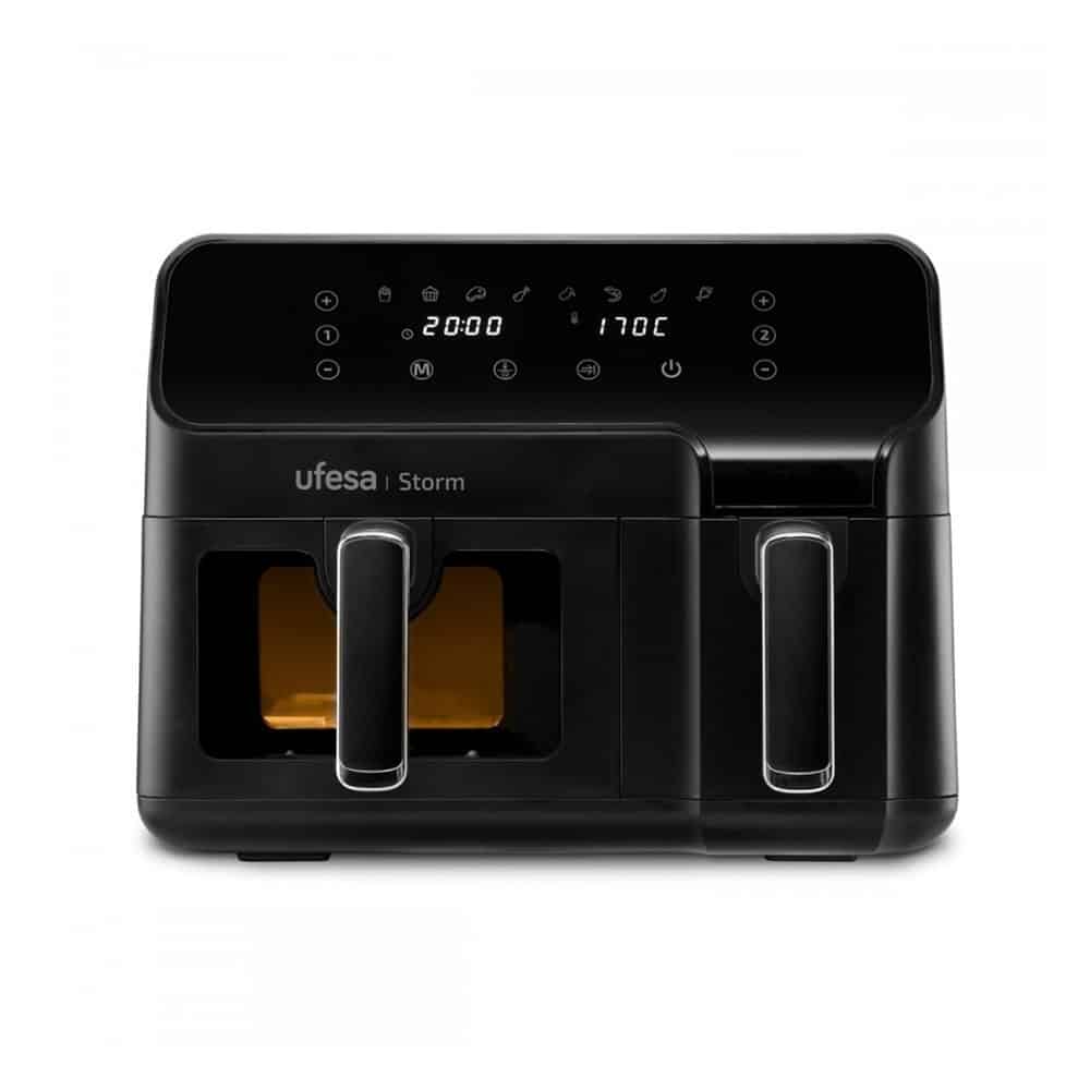 Freidora de aire UFESA STORM 9L(5,5L+3,5L) Doble, 2700 W, 5,5L+3,5L, Negro - Imagen 4