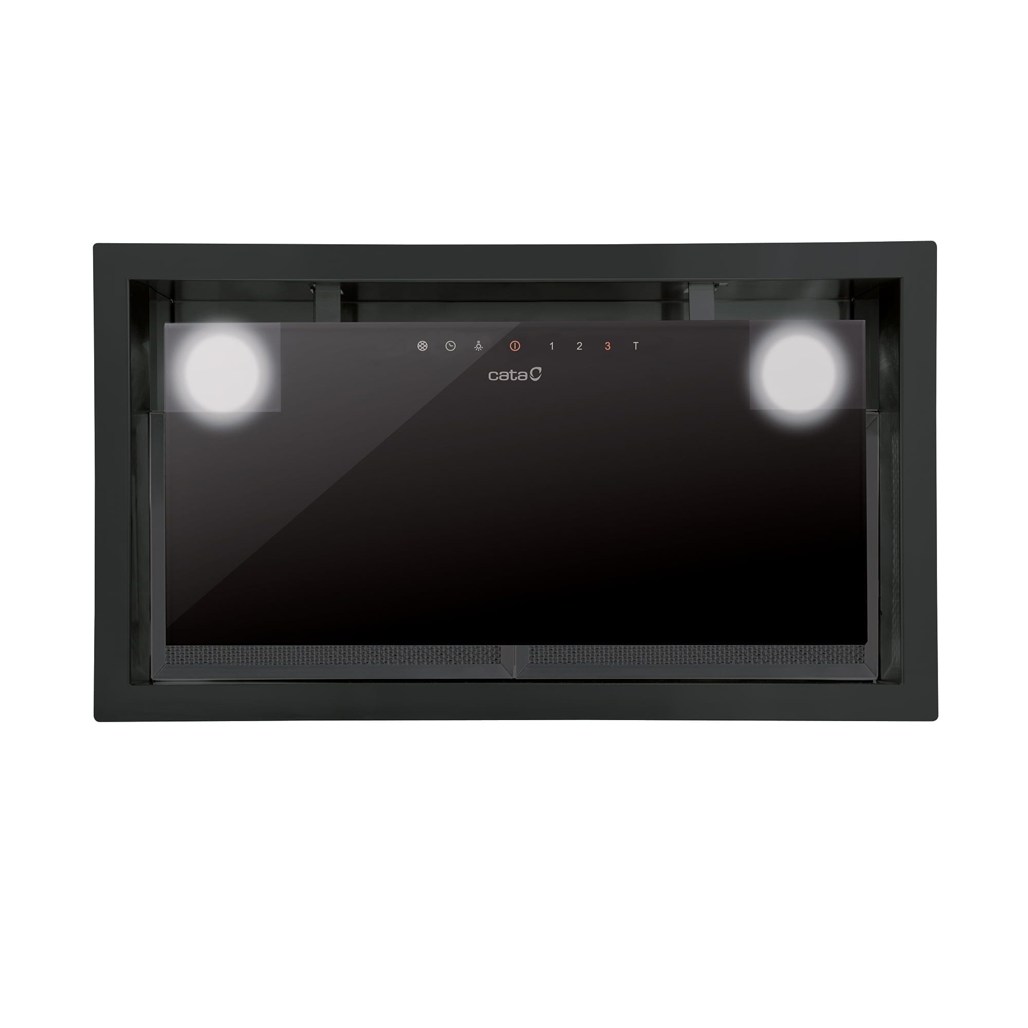Grupo Filtrante CATA GC DUAL 45 BK, 45 cm, Cristal Negro, Clase A, 820 m³/h, Ref. 02130208.