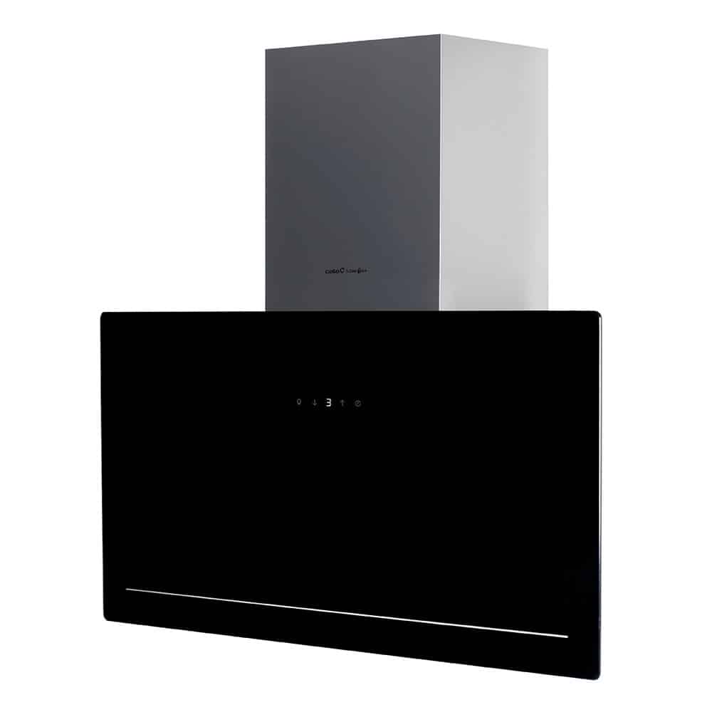 Campana CATA GOYA 90 BK CATA&ROCA, 90 cm, Cristal Negro, Clase A+++ Decorativa, 825m3/h, Ref. 02129404.