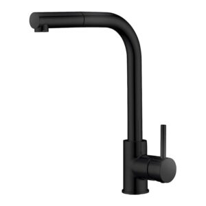 Grifo Cocina IMEX GCE006NG, Monomando Malta Negro Mate.
