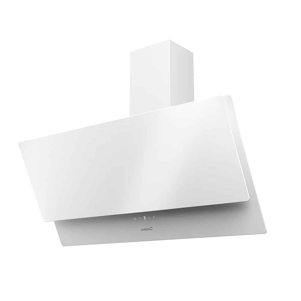 Campana CATA JUNO+ 9000 GWH 90 cm, Cristal Blanco 562m3/h, Clase A+, Decorativa Ref.02059801.