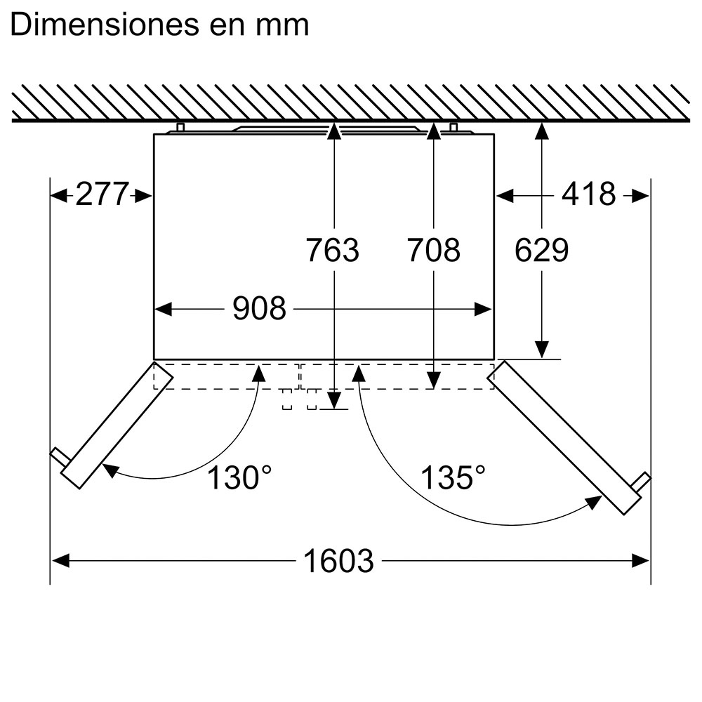 Frigorífico Americano Bosch KAD93AIDP, Clase D, Acero Antihuellas, 178.7x90.8 cm, Multipuerta con dispensador, XXL. - Imagen 11
