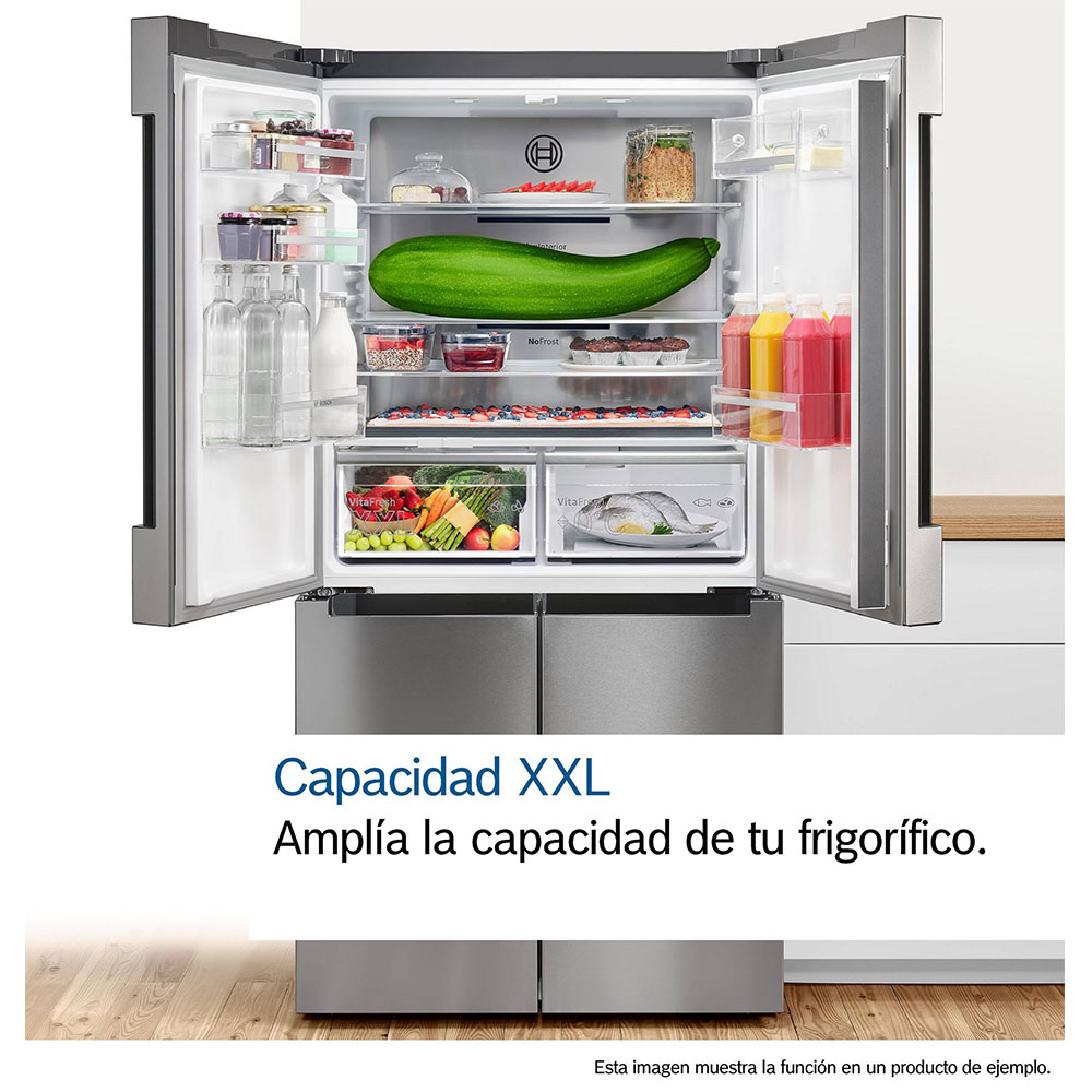 Frigorífico Americano Bosch KAD93AIDP, Clase D, Acero Antihuellas, 178.7x90.8 cm, Multipuerta con dispensador, XXL. - Imagen 4