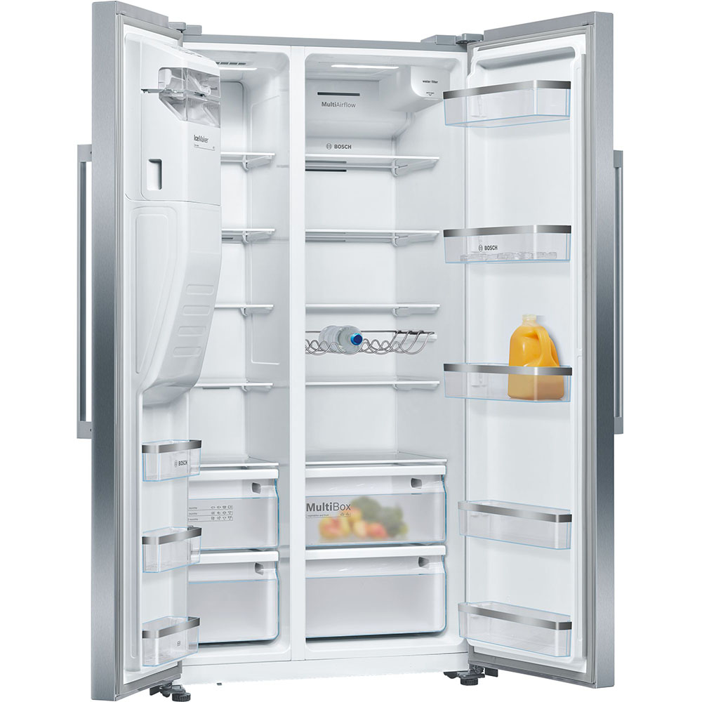 Frigorífico Americano Bosch KAD93AIDP, Clase D, Acero Antihuellas, 178.7x90.8 cm, Multipuerta con dispensador, XXL. - Imagen 5