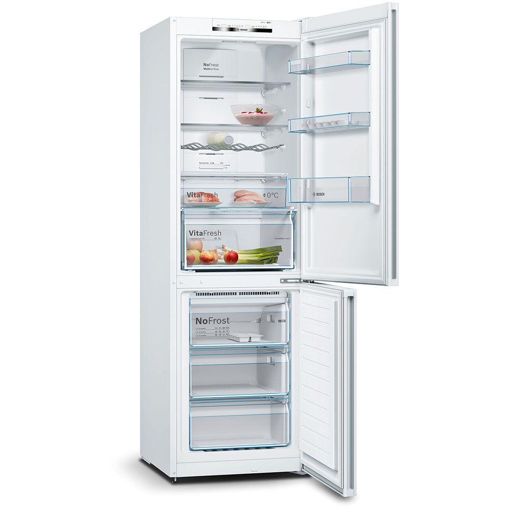 Frigorífico BOSCH KGN36VWDB, Combi, Clase D, Blanco, 186 x 60 cm, Total NoFrost. - Imagen 2