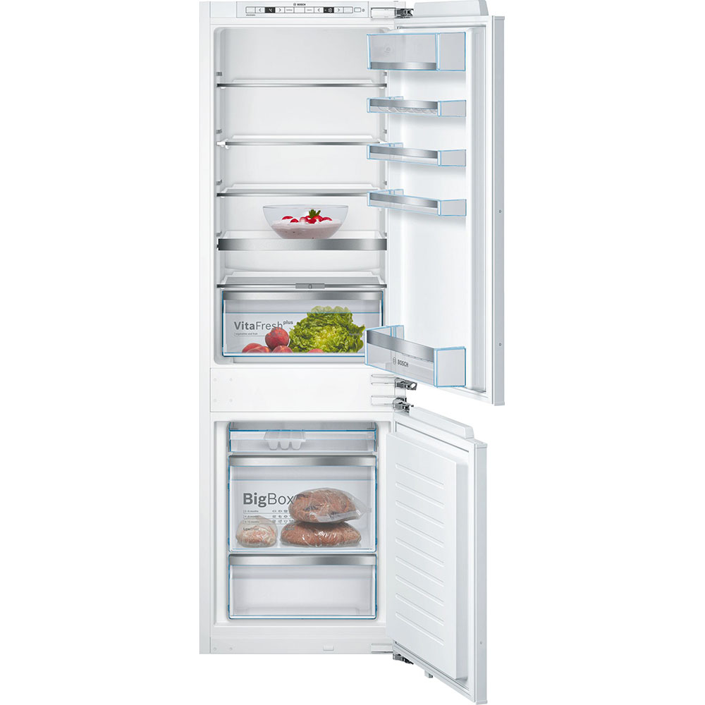 Frigorífico Bosch KIS86AFE0, Clase E, Combi Integrable, 177.2 x 54.1 cm. Puerta fija.