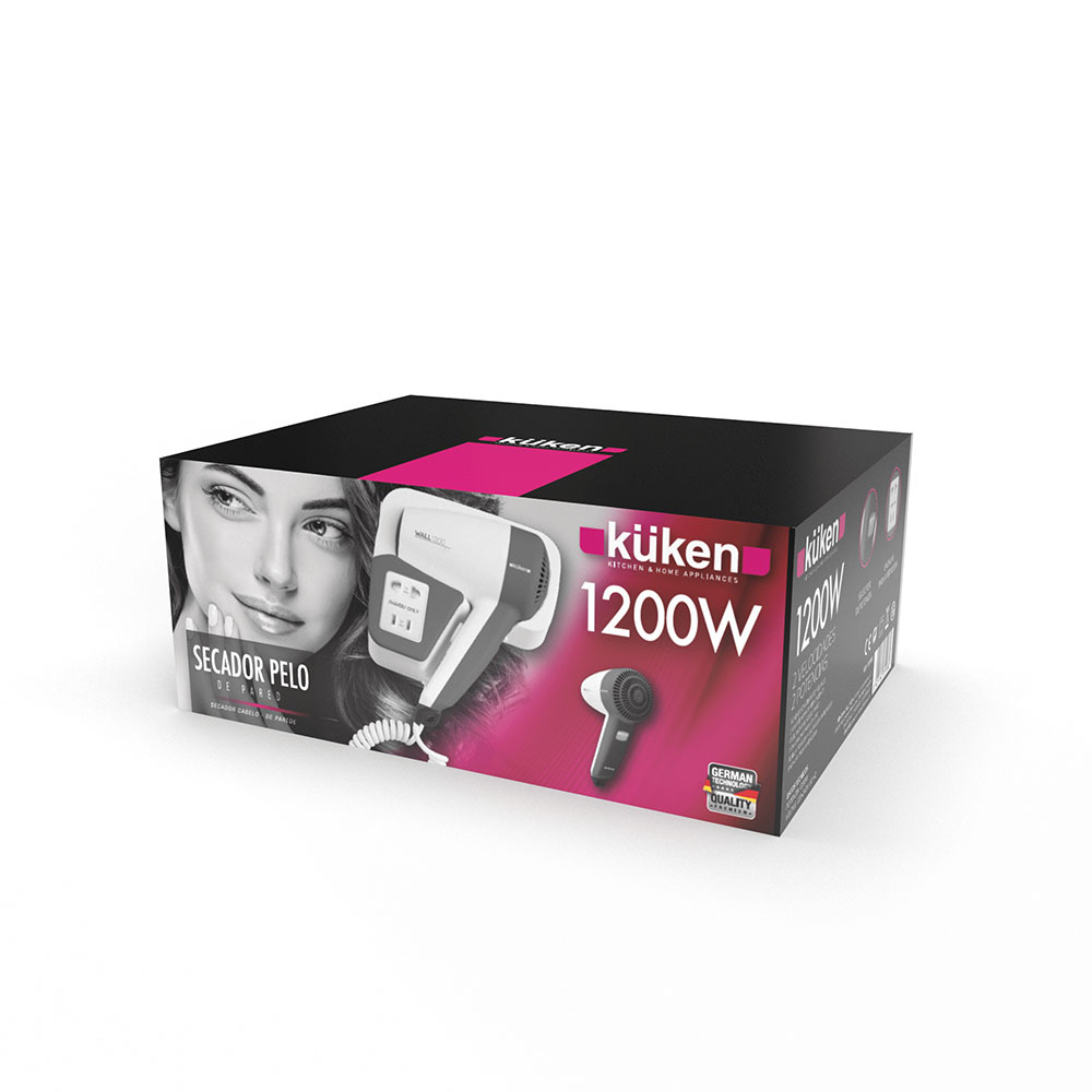 Secador KUKEN 35998 Pared Baño 1200W (HOTEL) - Imagen 4