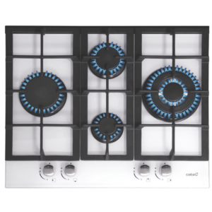 Placa  de gas CATA LCI 6031 WH, Cristal blanco, 64 cm,  Cod. 08041100.