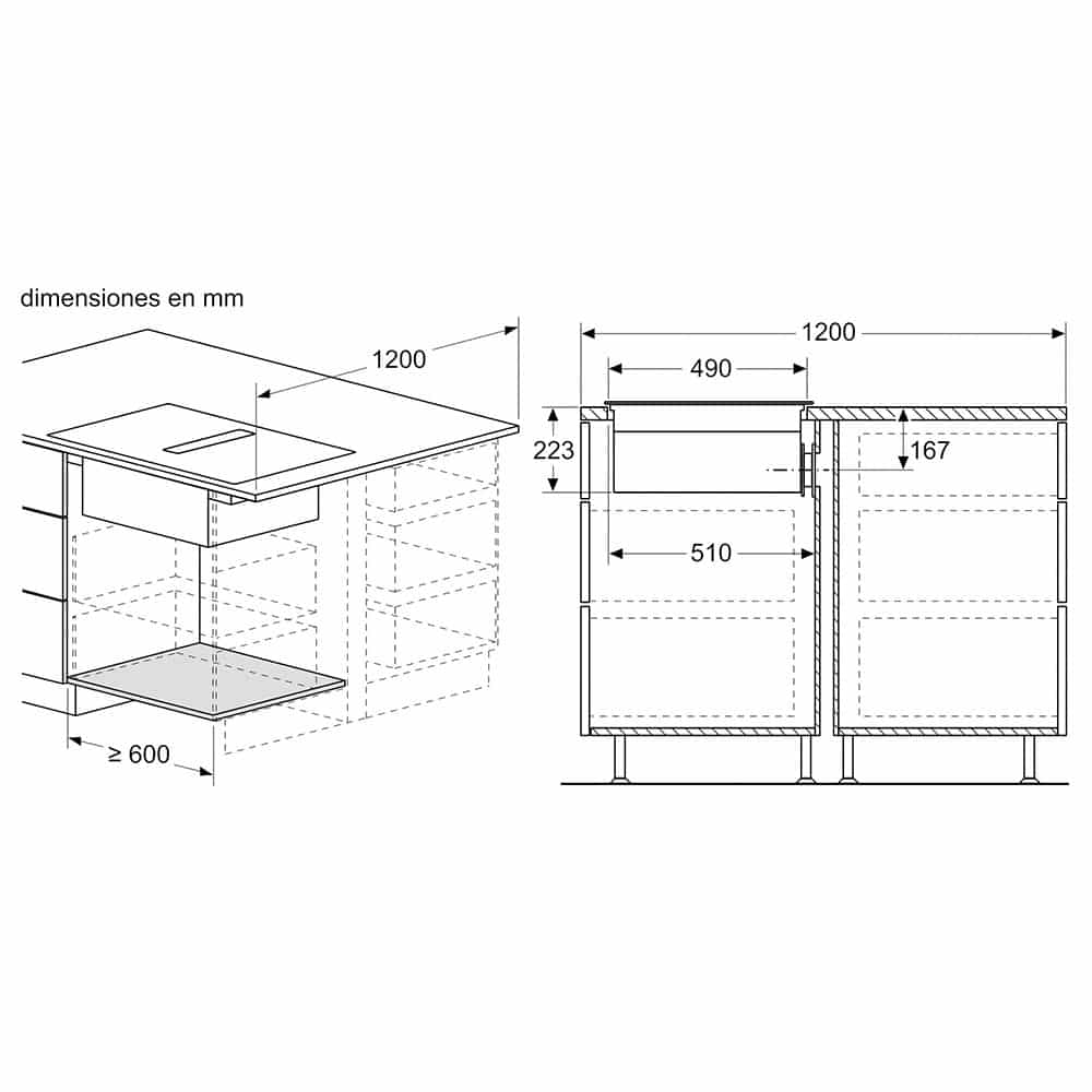 Placa de inducción con extracción Bosch PVS611B16E , 60 cm Clase B. - Imagen 16