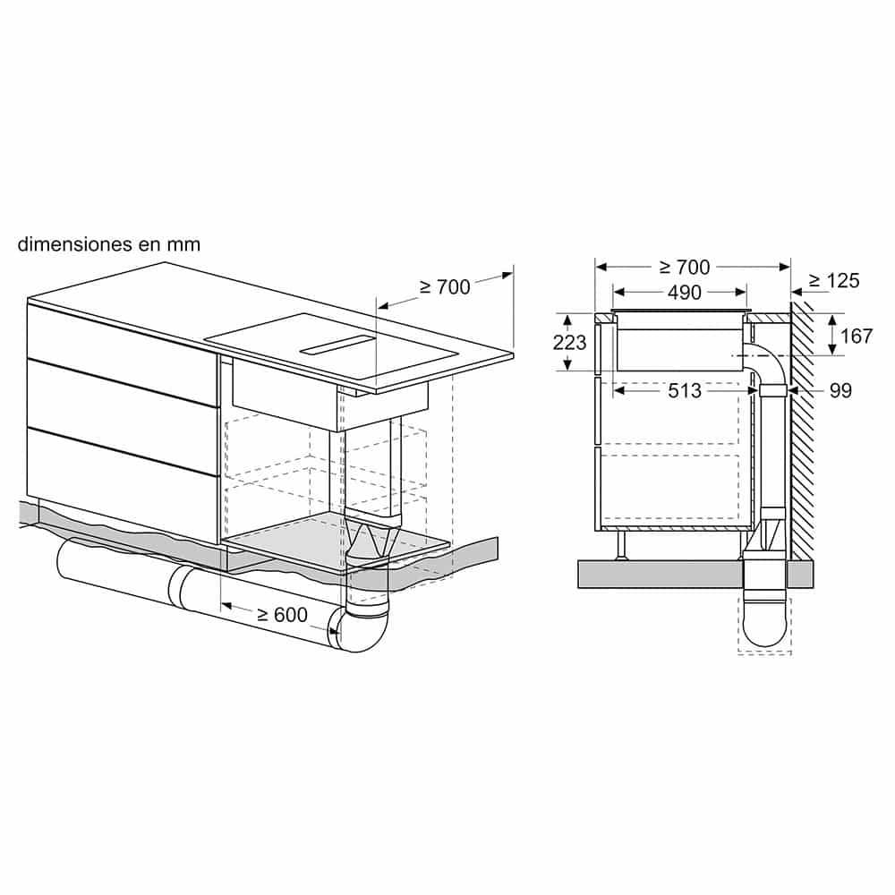 Placa de inducción con extracción Bosch PVS611B16E , 60 cm Clase B. - Imagen 18
