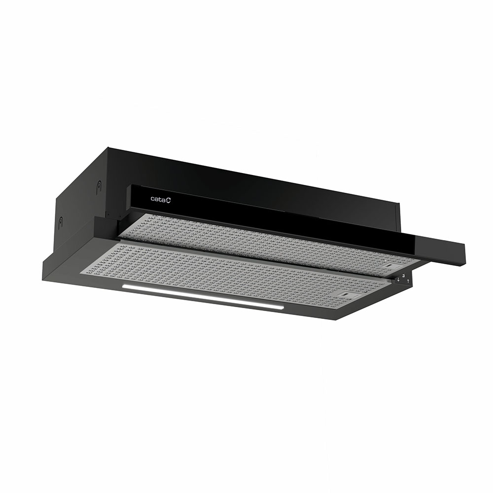 Campana Cata TFH 7430 GBK, 70cm. Clase A+, Negro, Telescópica, 391 m3/h., Ref. 02089307. - Imagen 2
