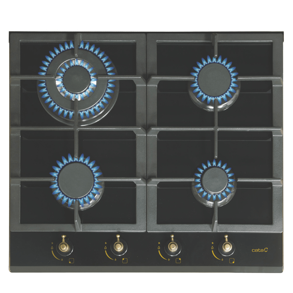 Placa de gas CATA RCI 631 BK, Cristal negro, Cod. 08028403