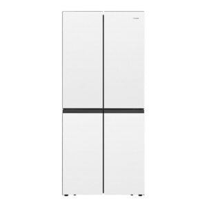 Frigorífico HISENSE RQ563N4GW1, Clase F, Cristal Blanco, 182x80 cm, 4 Puertas